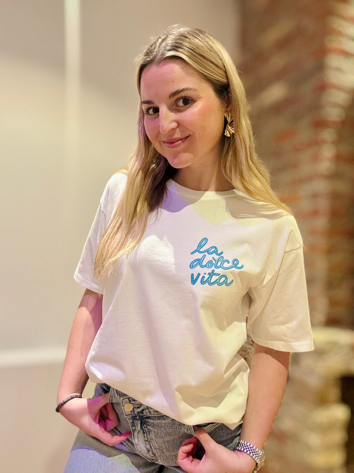 T-shirt blanc Dolce Vita