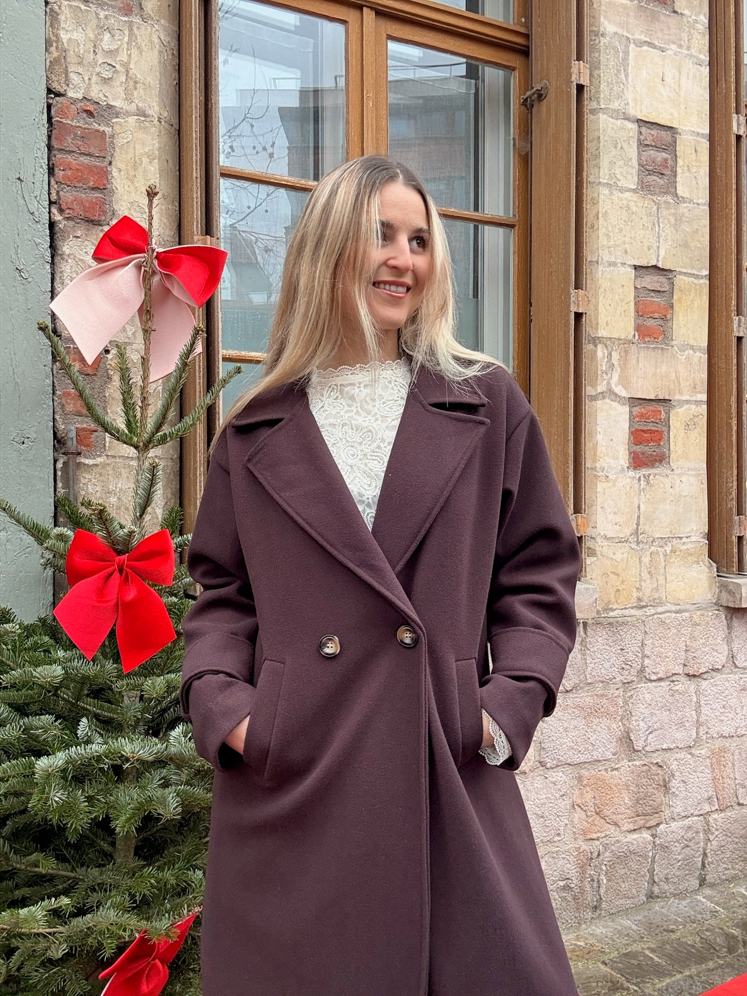 Manteau marron Oversize
