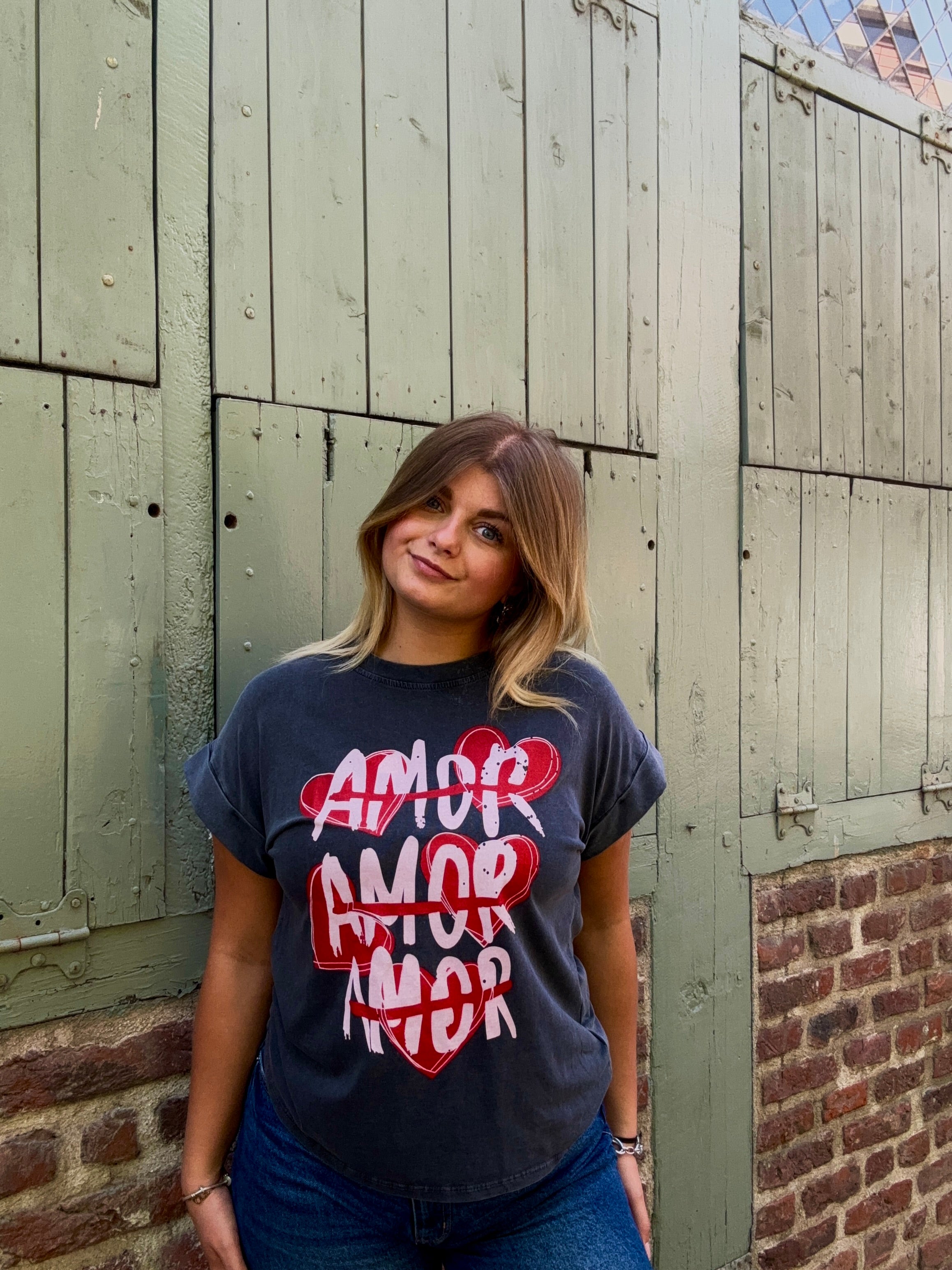 T-shirt amor gris