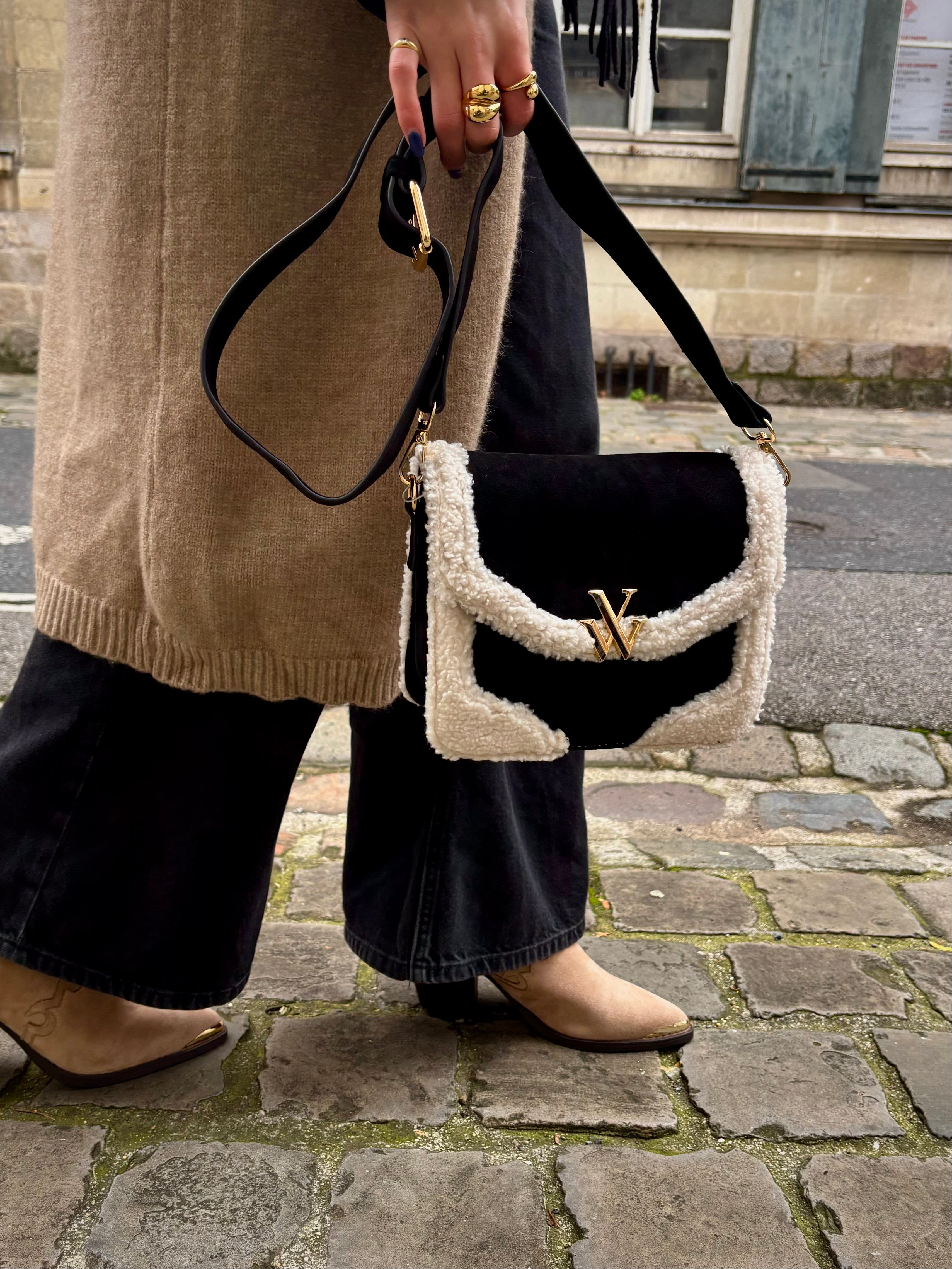 Sac Evelyn noir et blanc Vanessa Wu