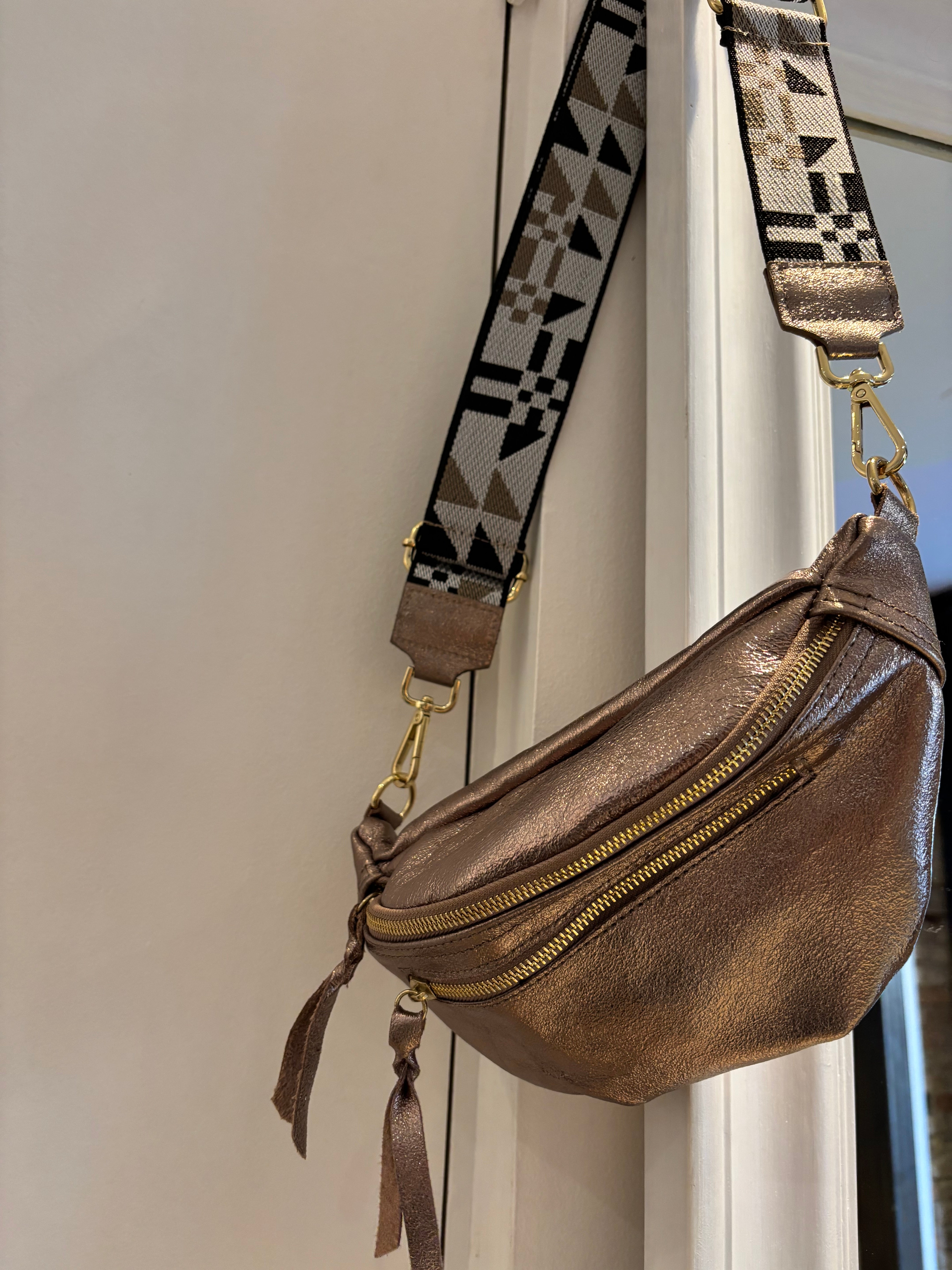 Sac banane champagne irisé