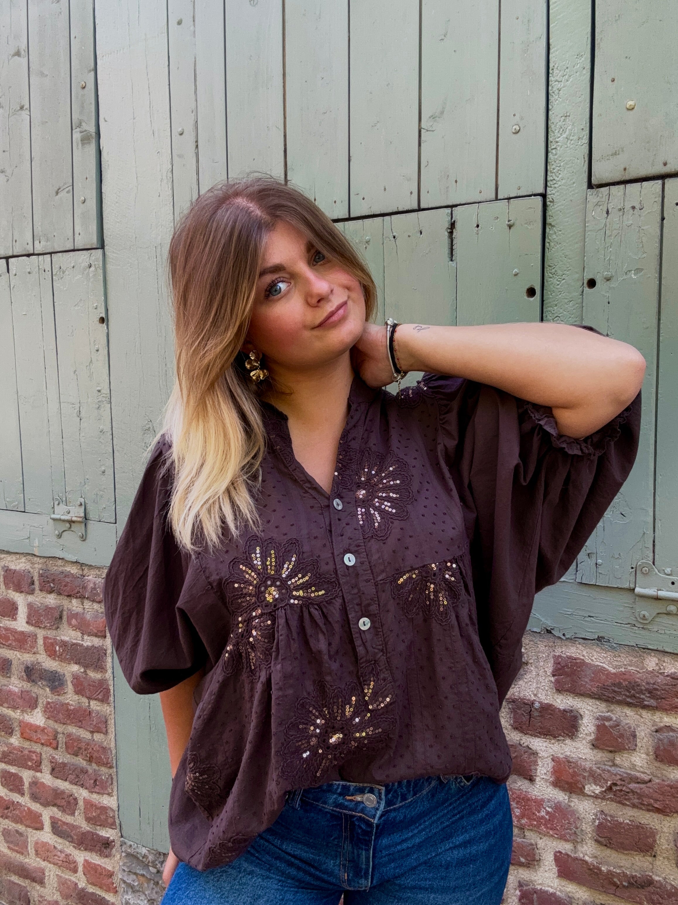 Blouse marron