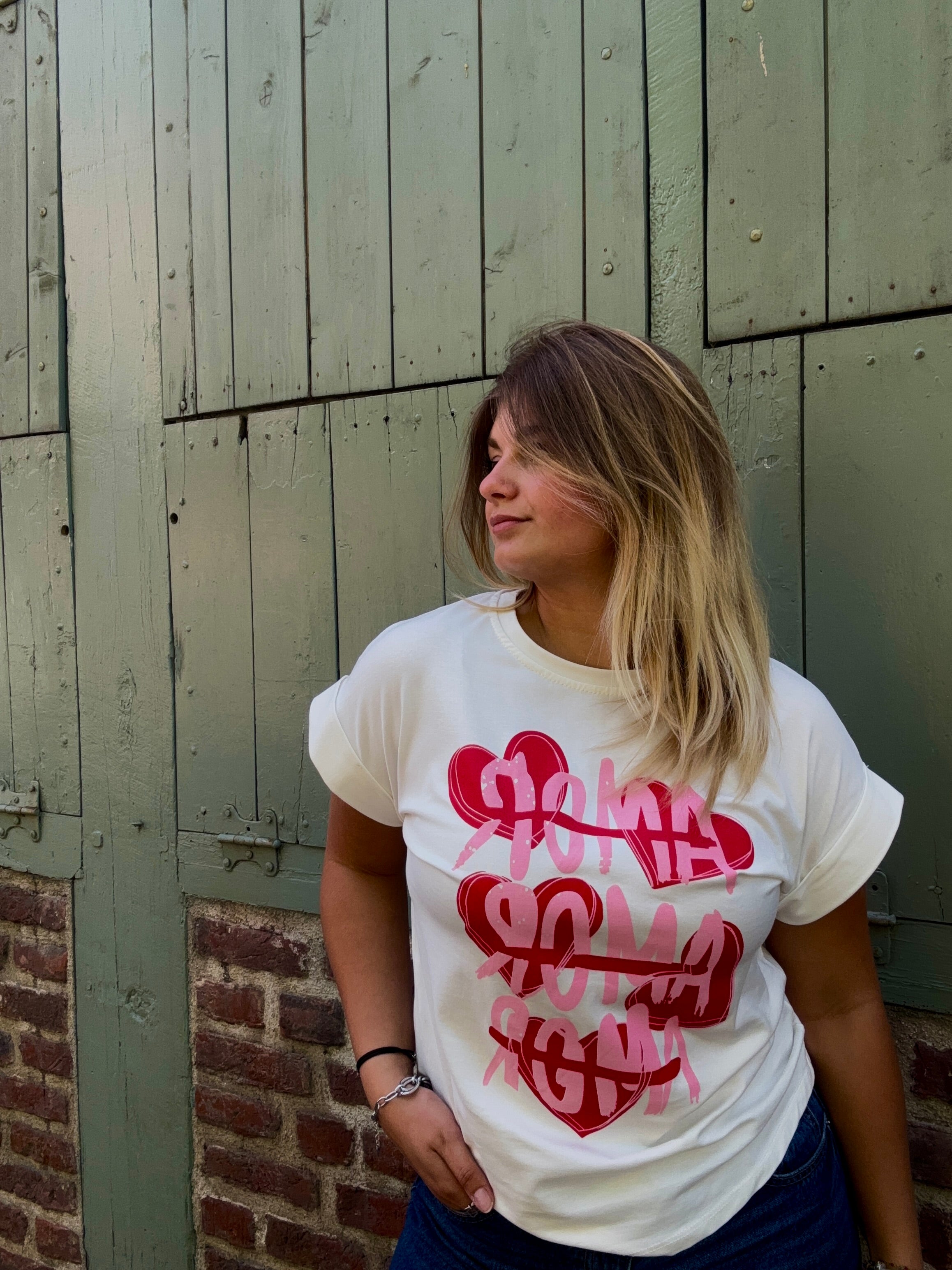 T-shirt amor blanc