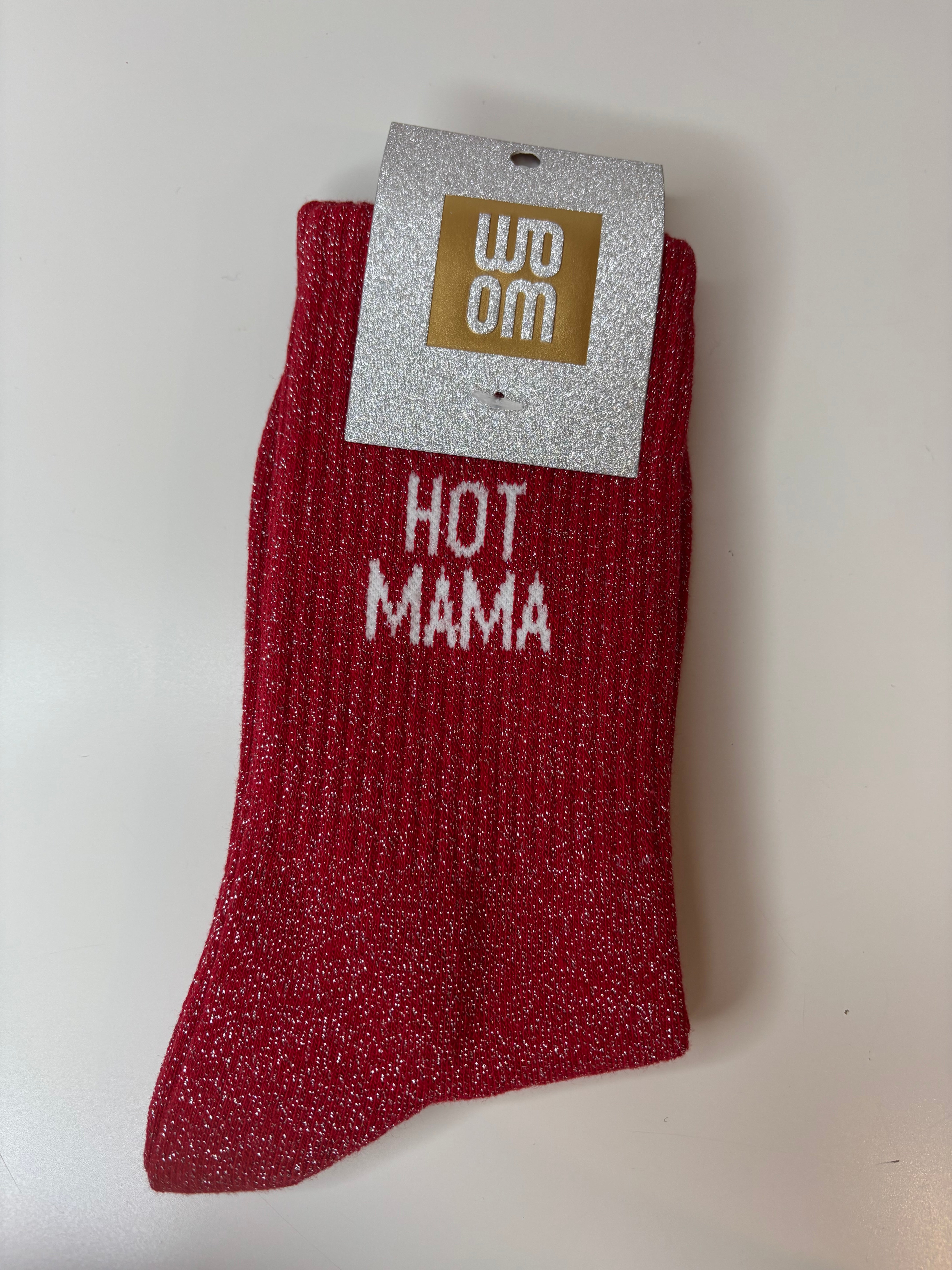 Chaussettes à paillettes rouges - hot mama