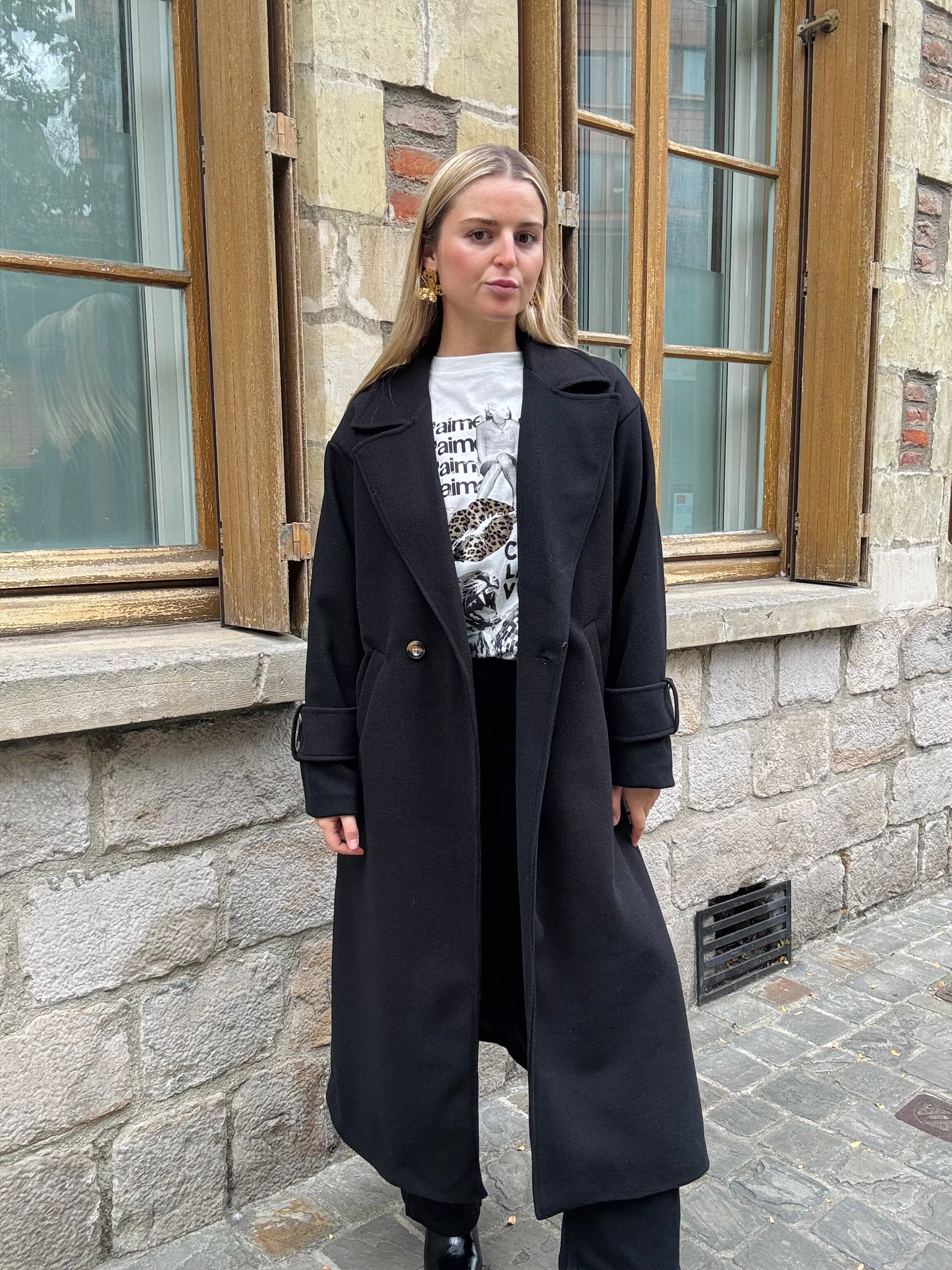 Manteau Noir Oversize