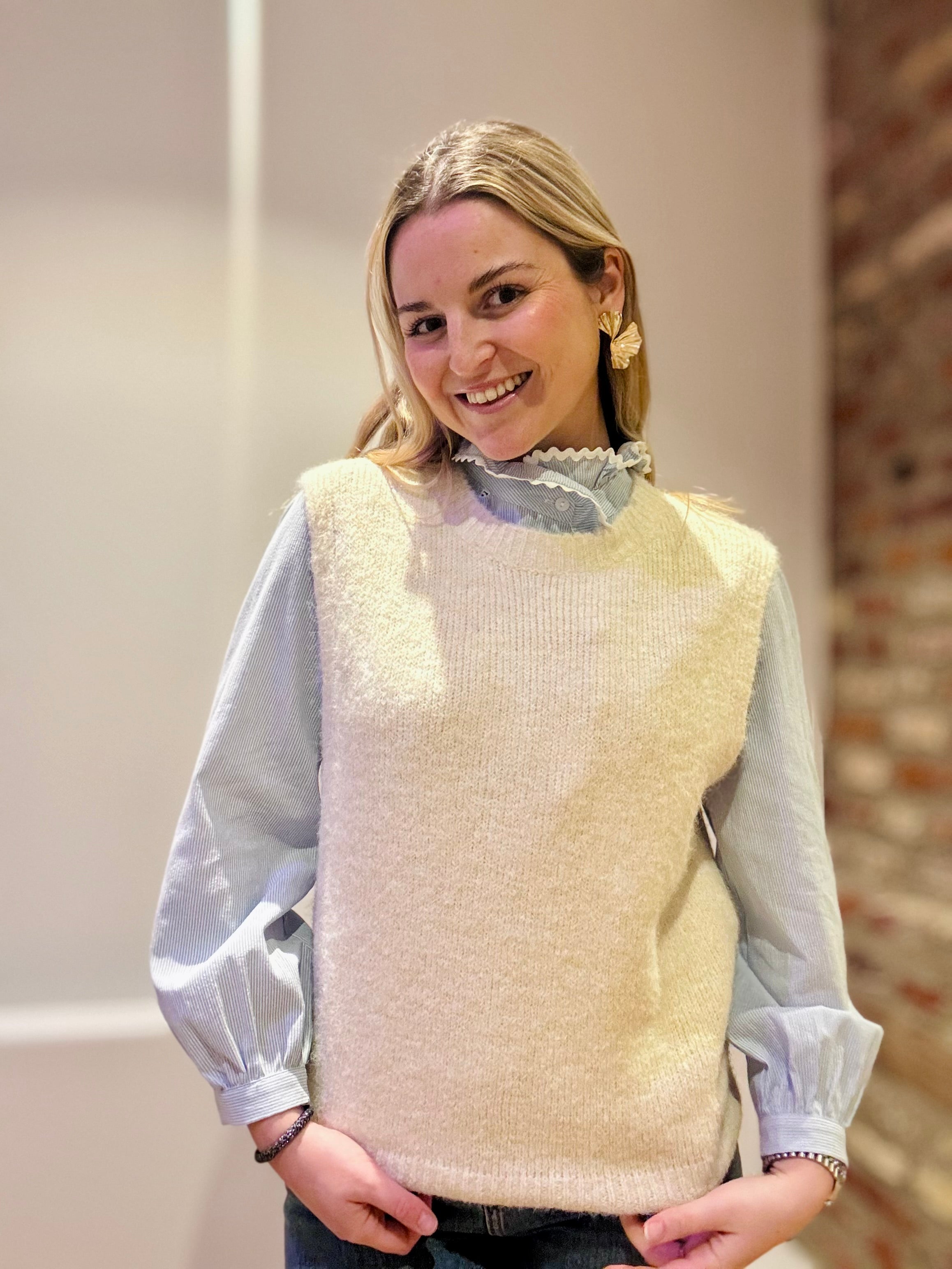 Pull écru chaleureux