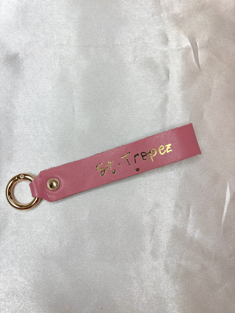 Porte clé St Tropez rose