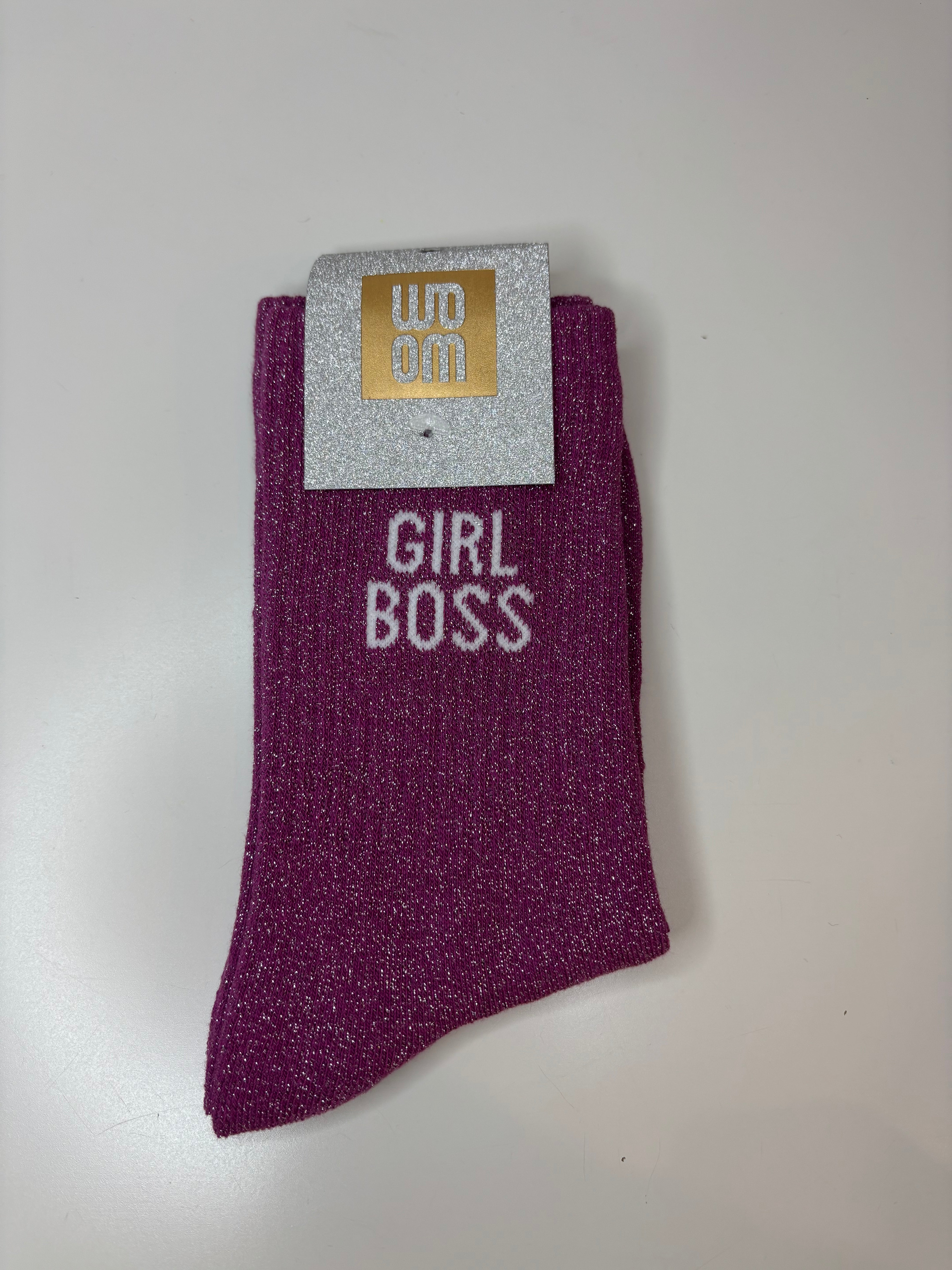 Chaussettes à paillettes GIRL BOSS - violet