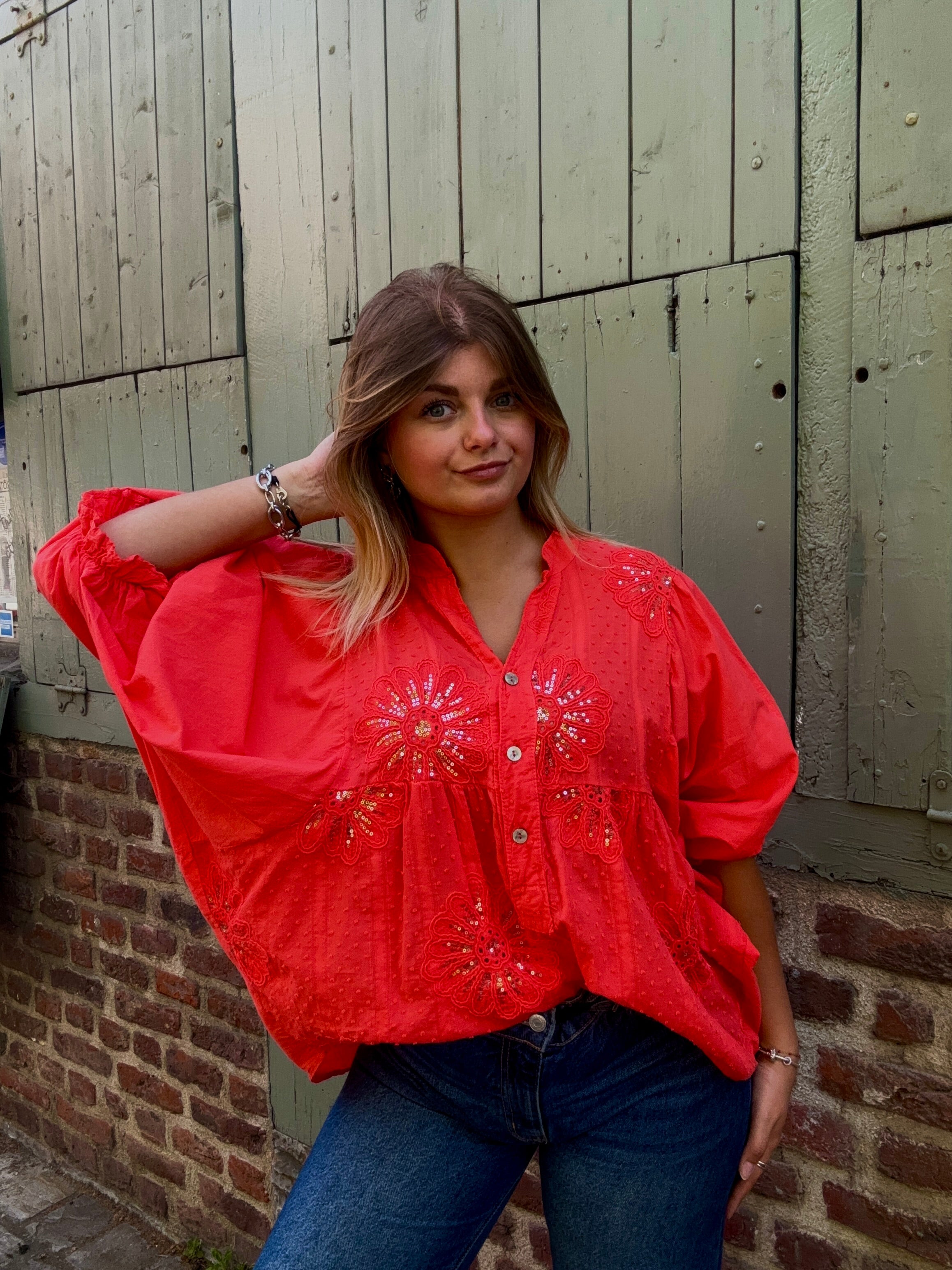 Blouse orange