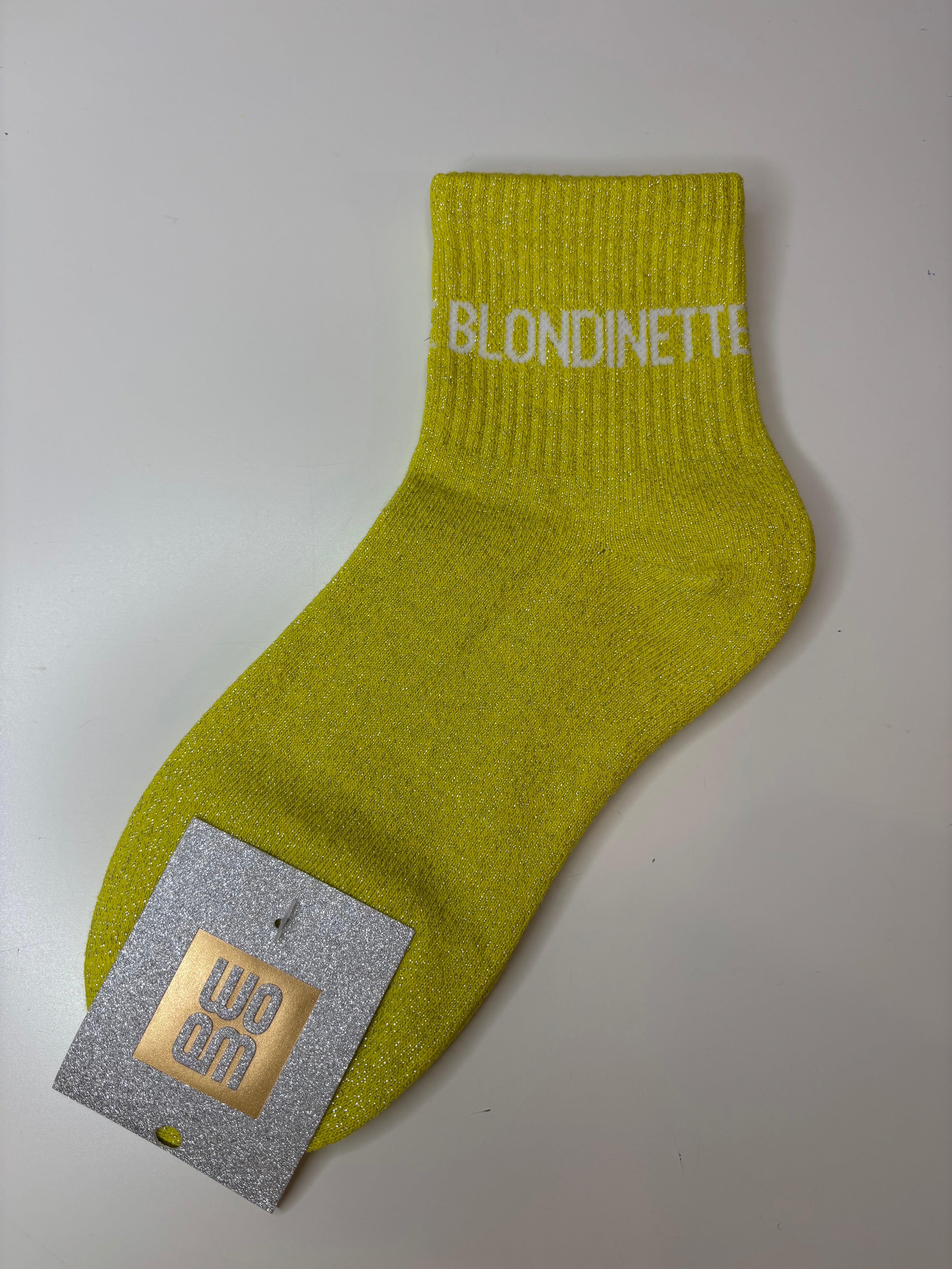 Chaussettes courtes à paillettes BLONDINETTE - jaune