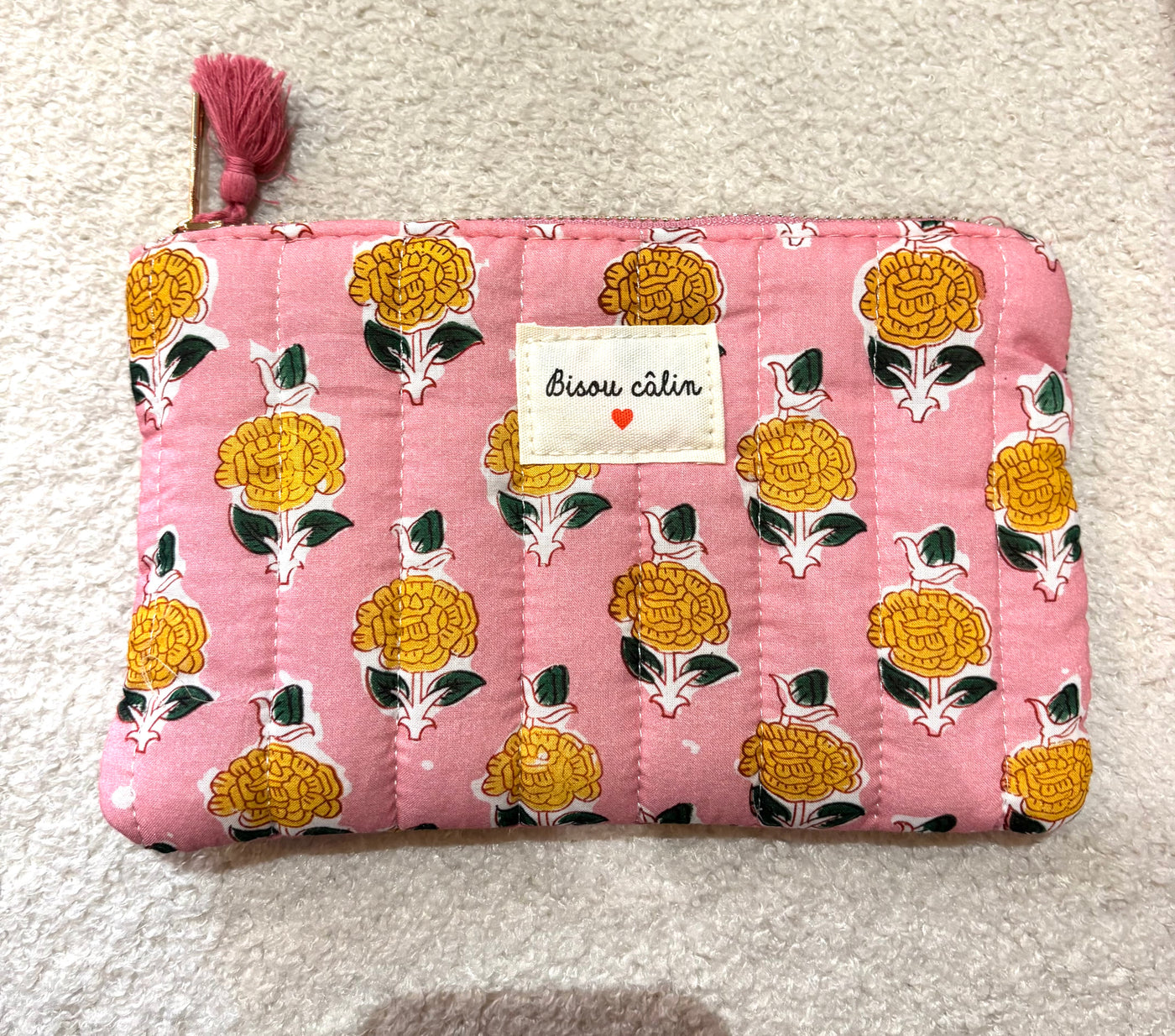 Pochette rose bisou câlin