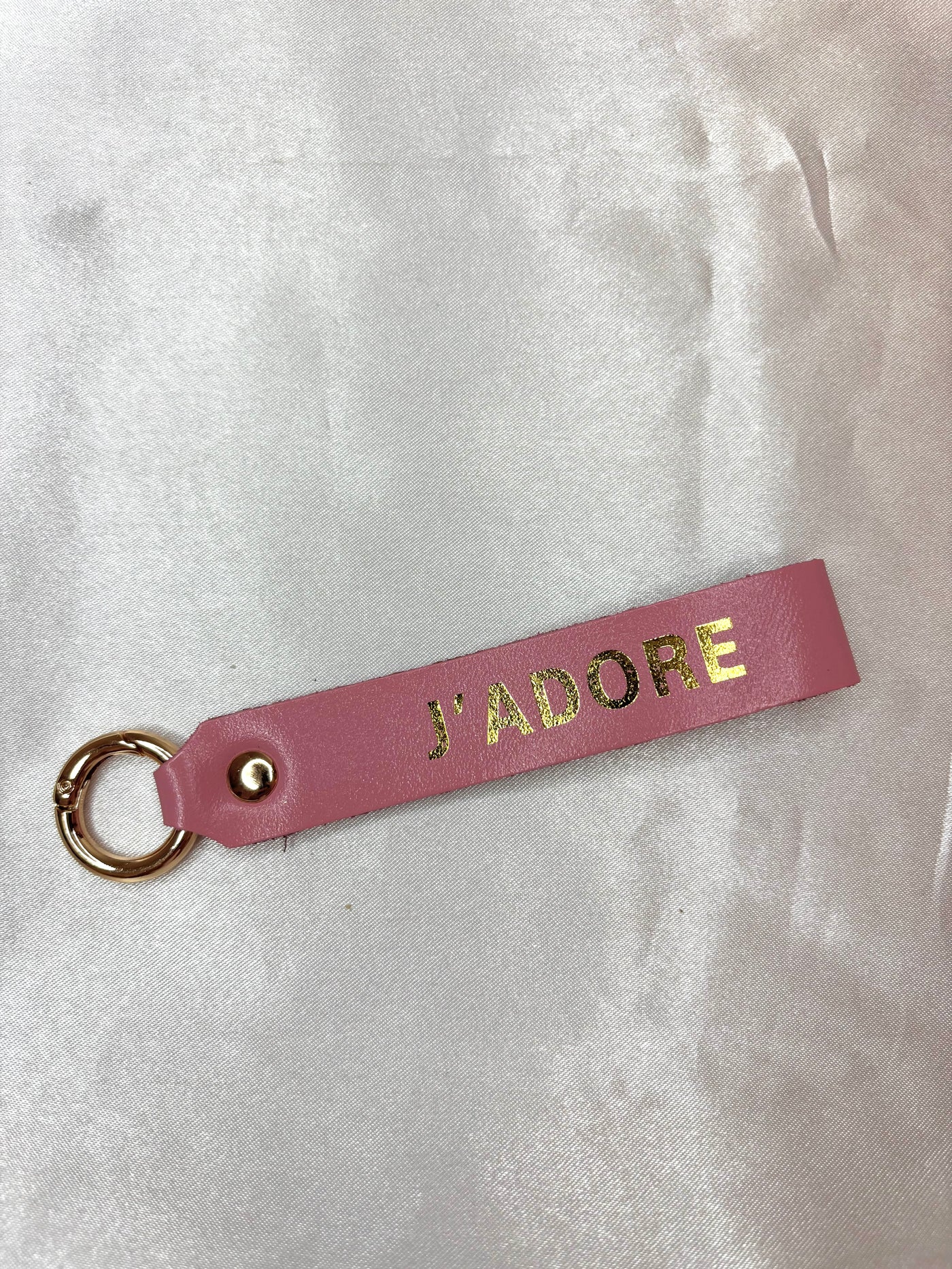 Porte clé j’adore rose