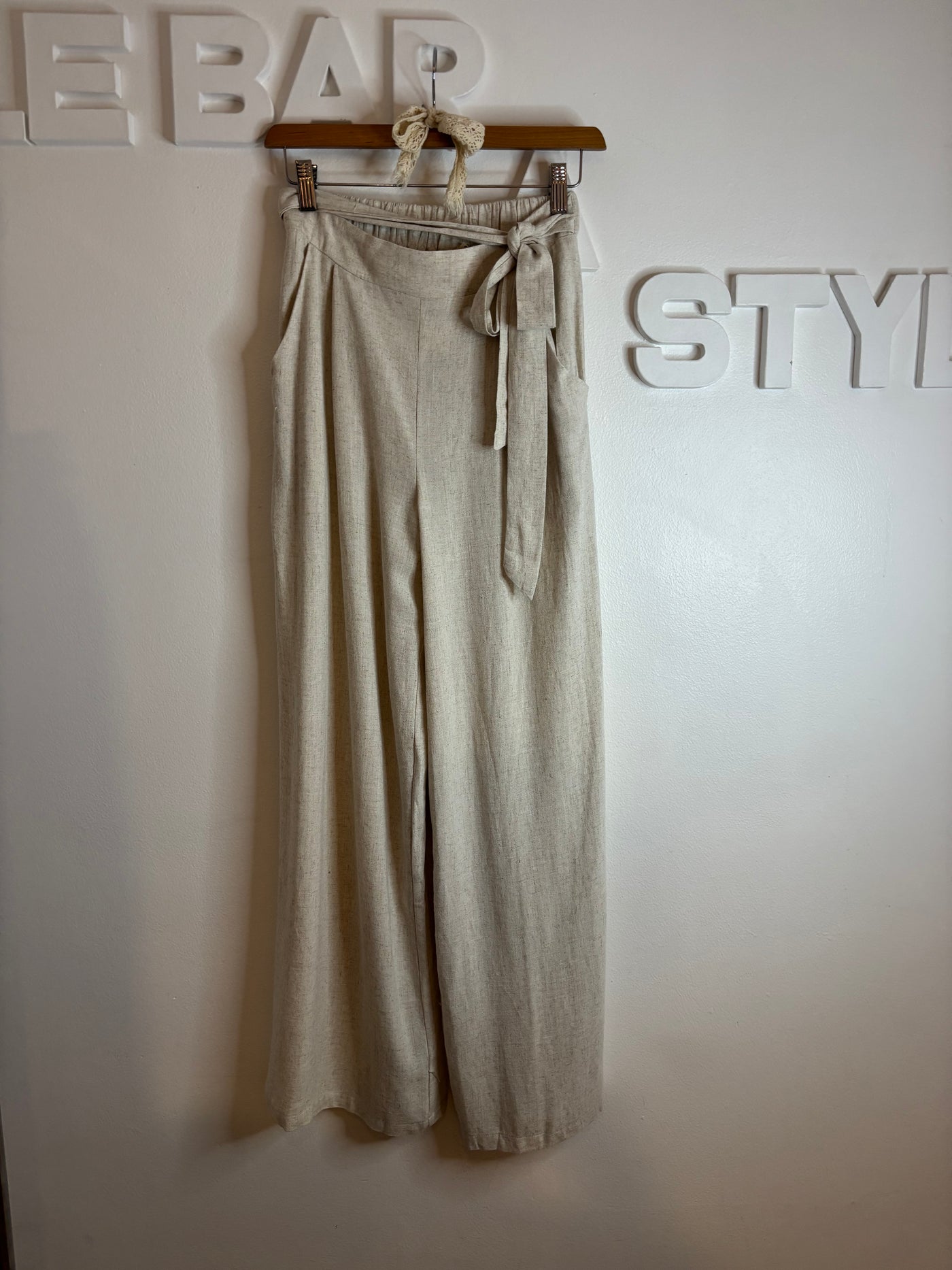 Pantalon lin mélangé