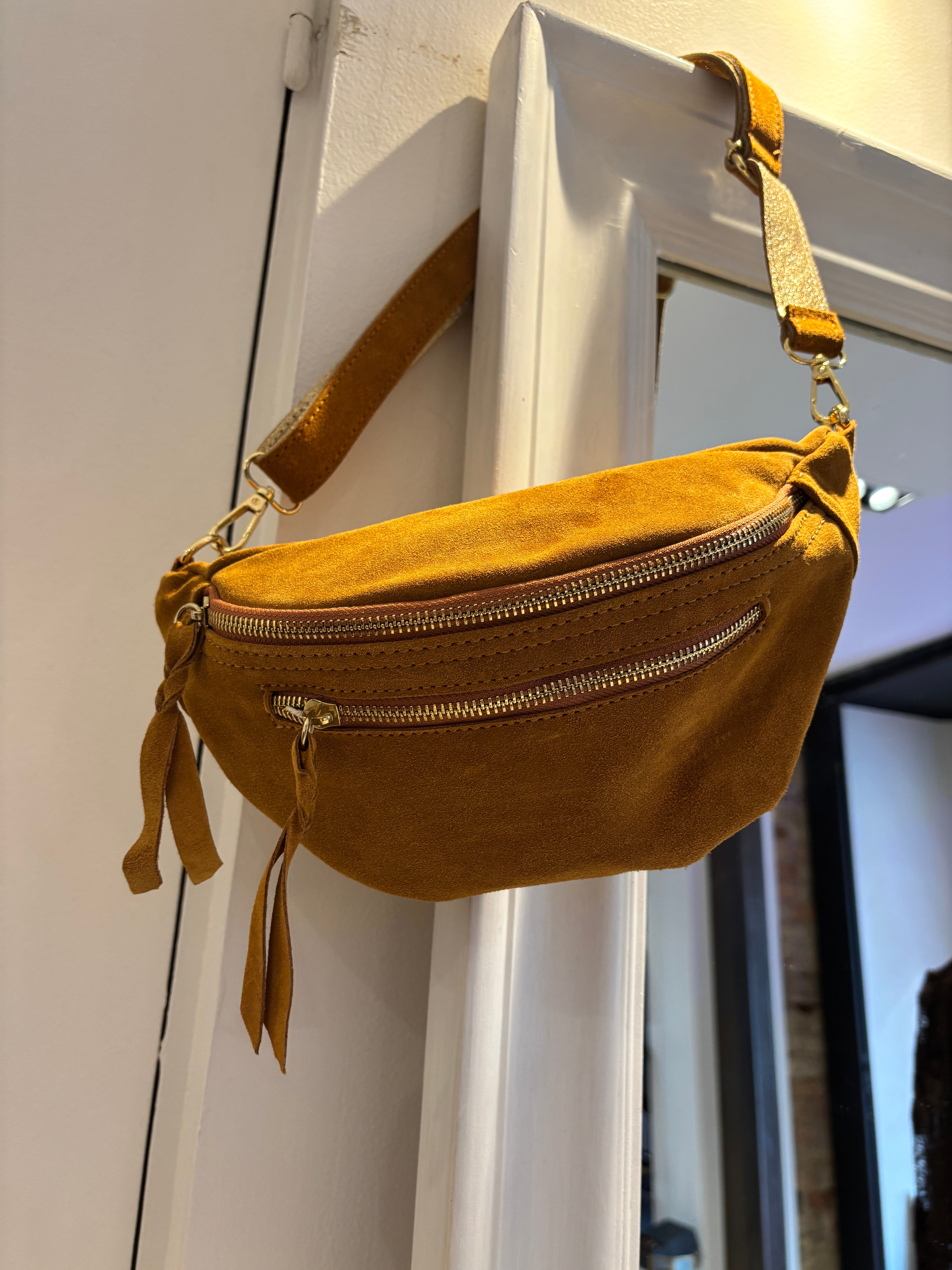 Sac banane Camel daim
