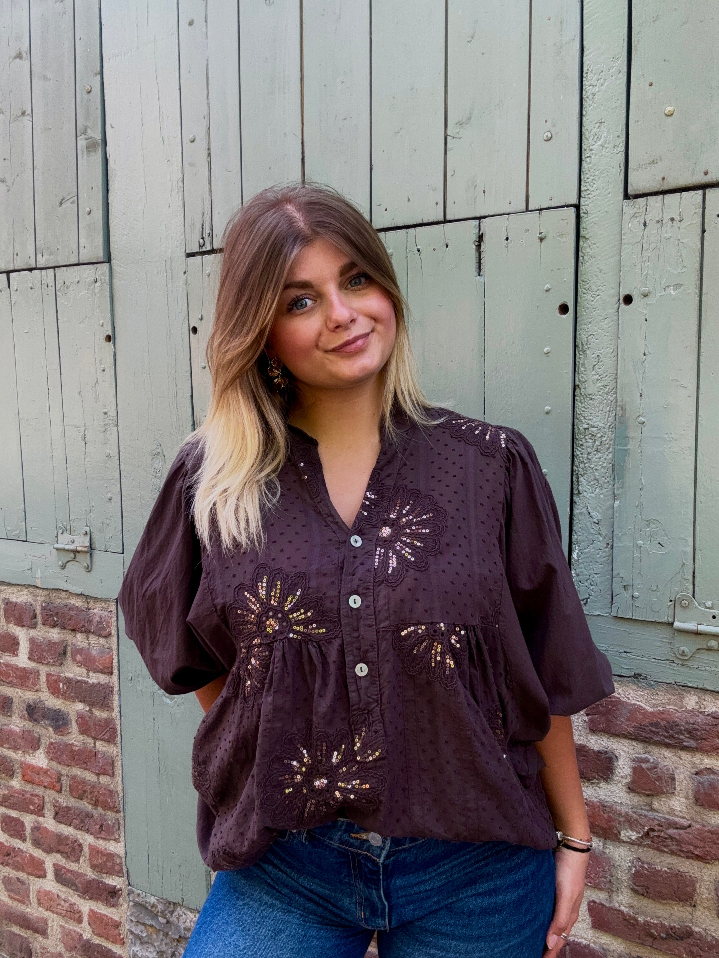 Blouse marron