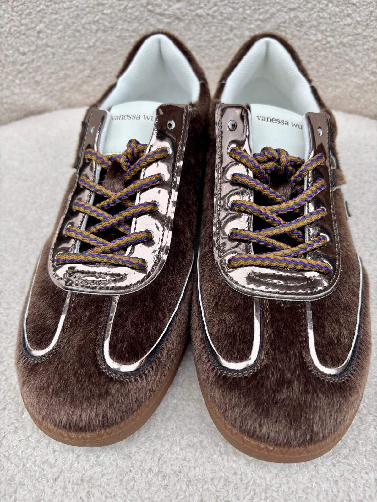 Baskets AURA INITIALS marron