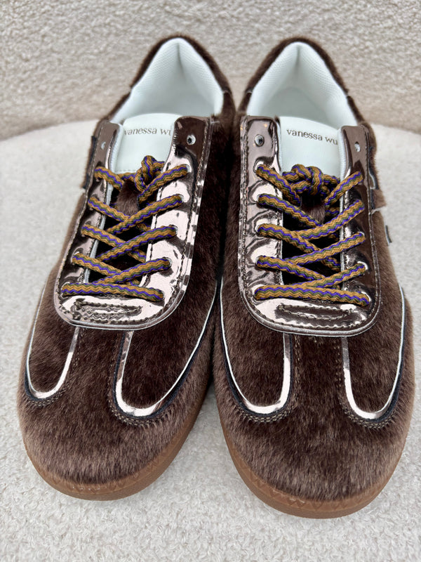 Baskets AURA INITIALS marron
