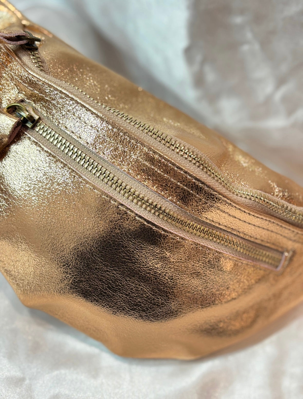 Sac banane champagne irisé
