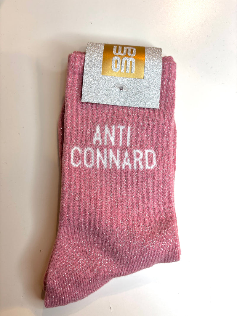 Chaussettes à paillettes anti connard - rose