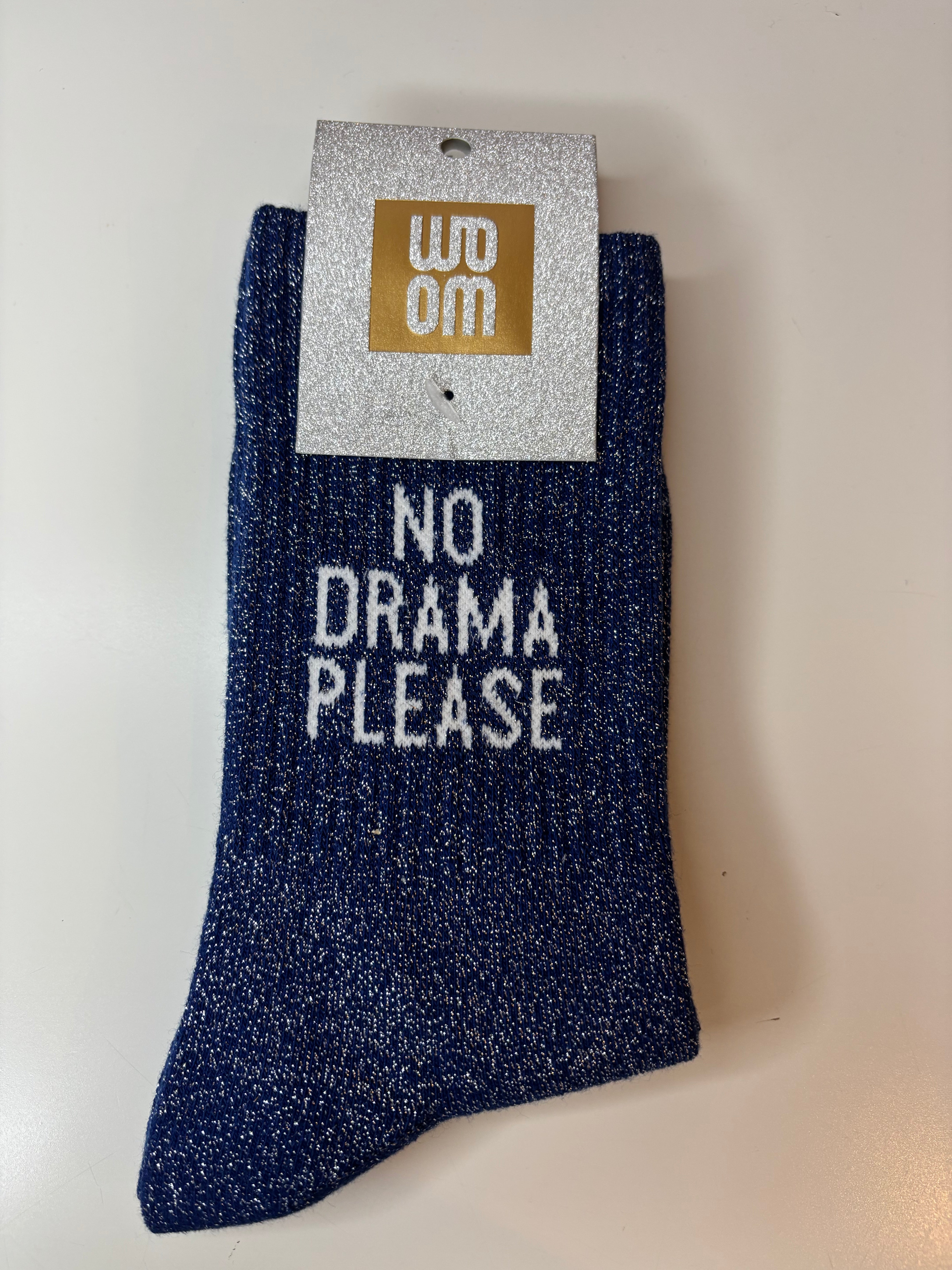 Chaussettes à paillettes bleues - No drama please