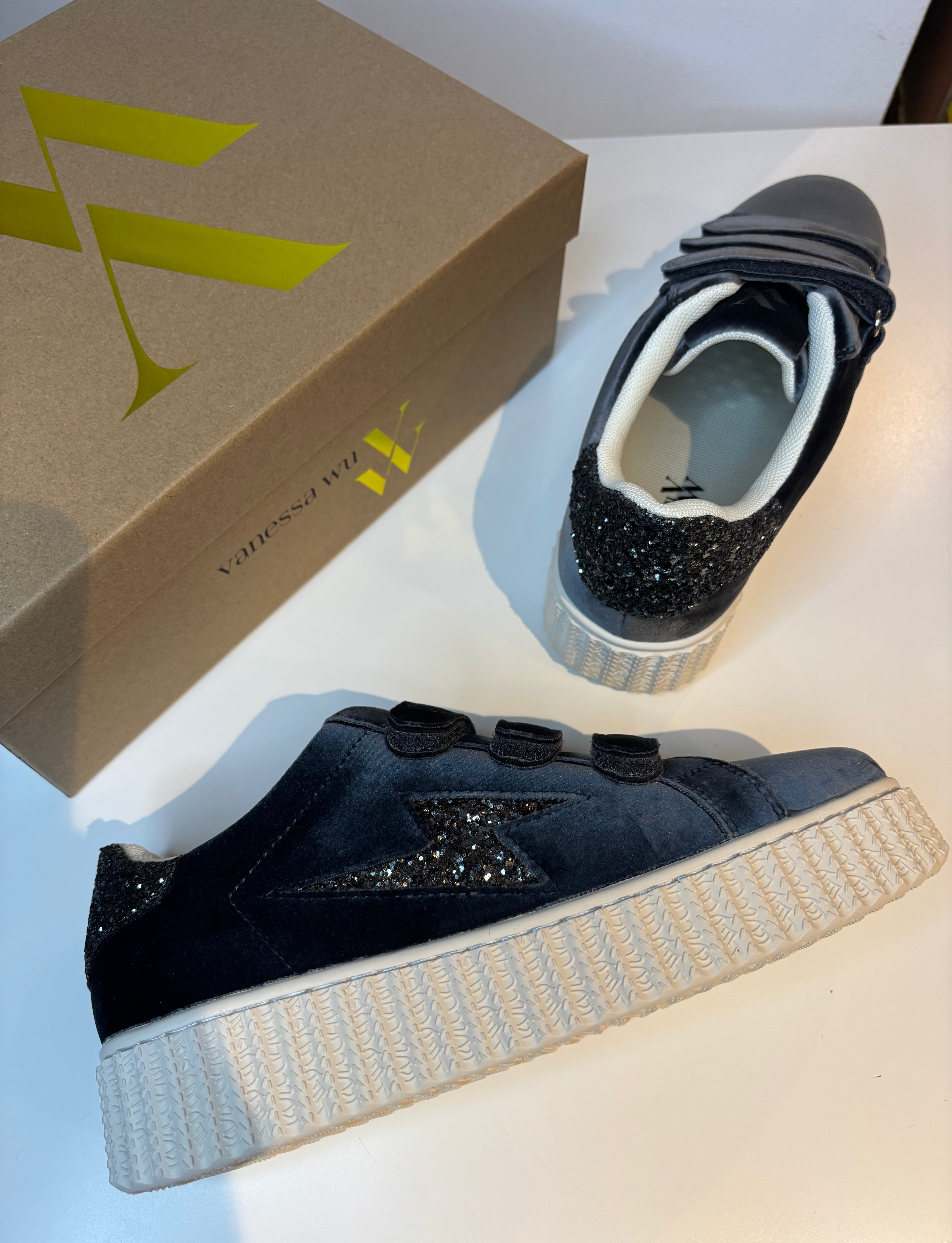 Baskets noires bleuté BILLIE Vanessa Wu