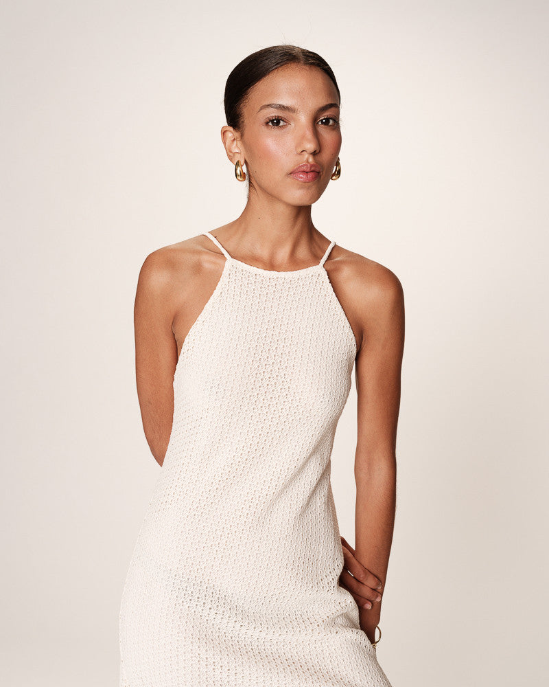 Robe courte écru Romantique