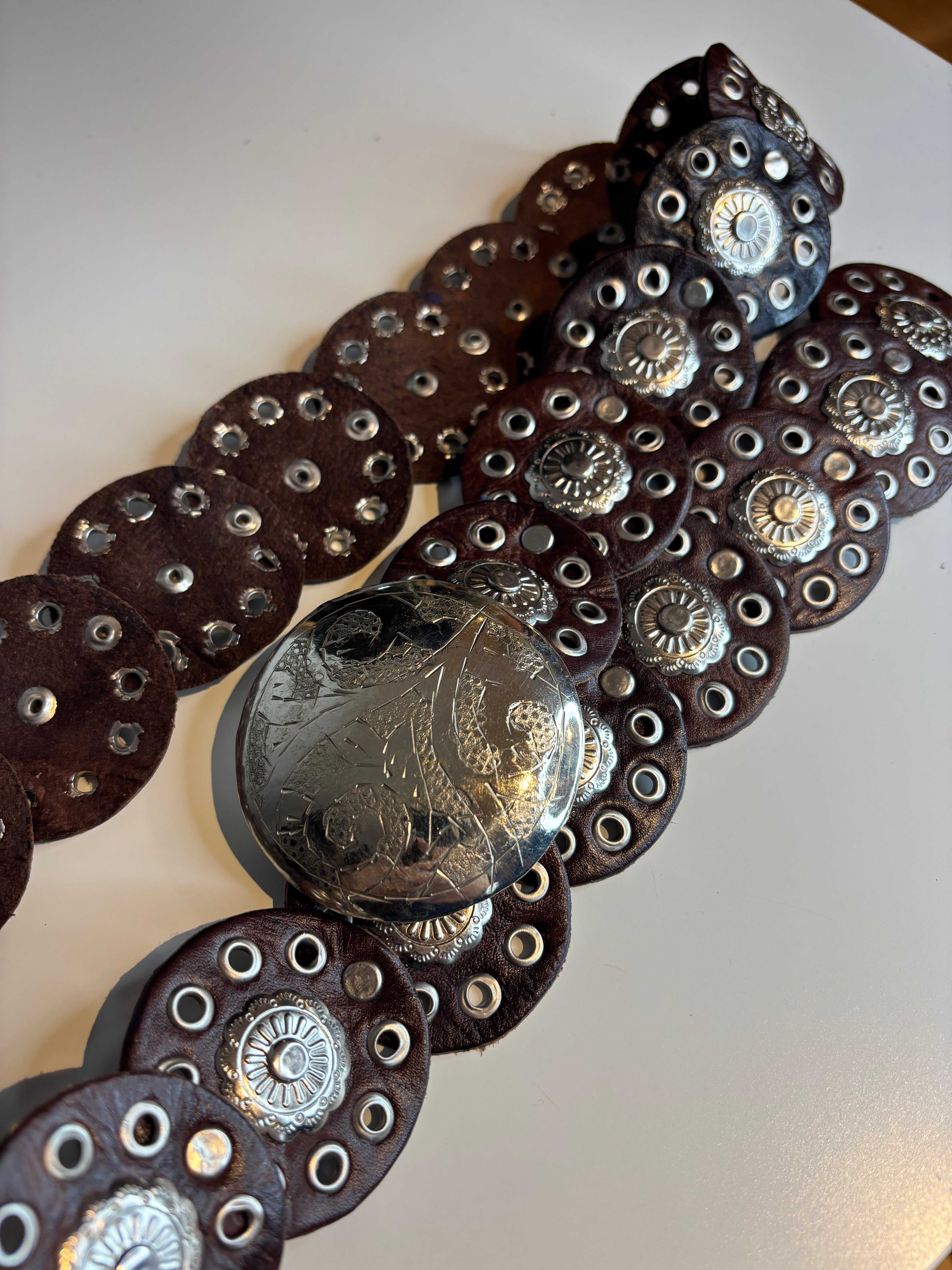 Ceinture en cuir brun