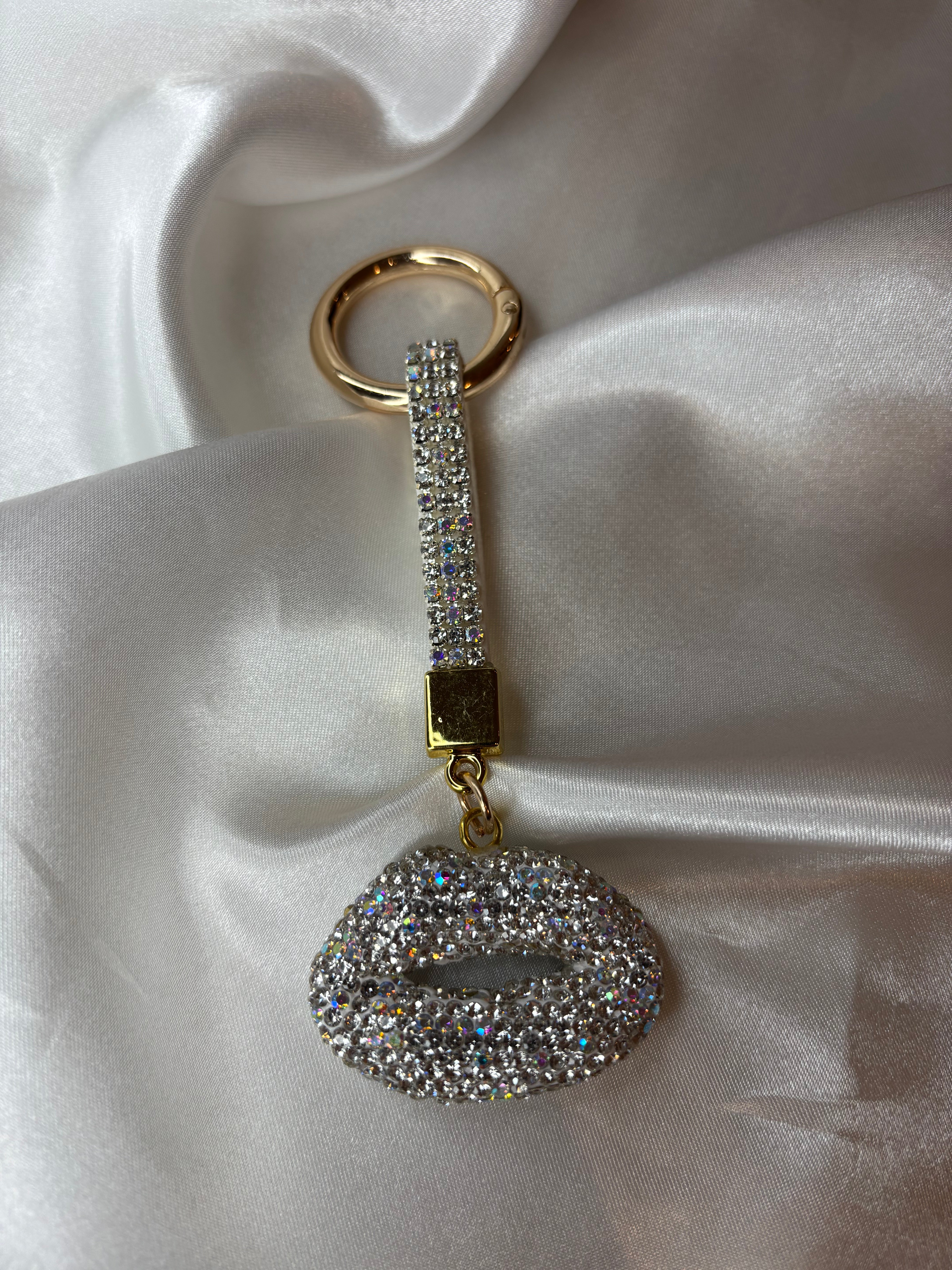 Porte-clés bouche argenté