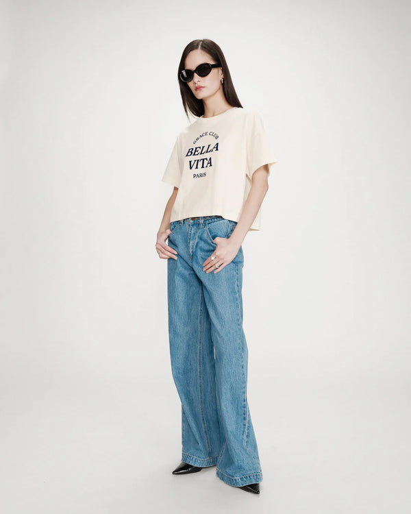 T-shirt oversize écru Voss
